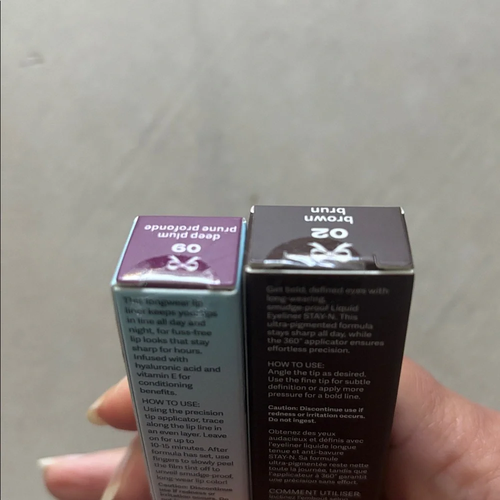 New, Sealed Sacheu Peel Off Lip Liner STAY-N & Sacheu Liquid Eyeliner STAY-N